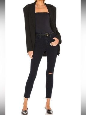 MOTHER denim the pixie ankle fray holding hands tightly size 27